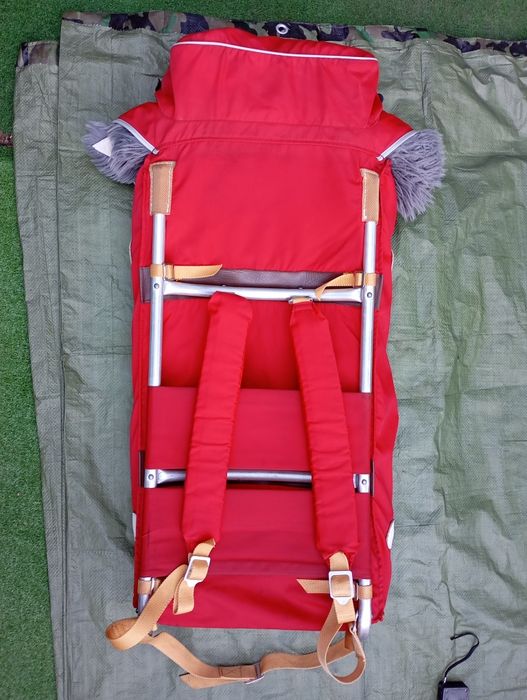 Czerwony Plecak turystyczny 102cm PRL Polsport aluminiowy stelaż