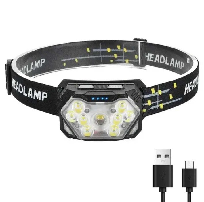 Налобний ліхтар-акумулятирний 9 LED