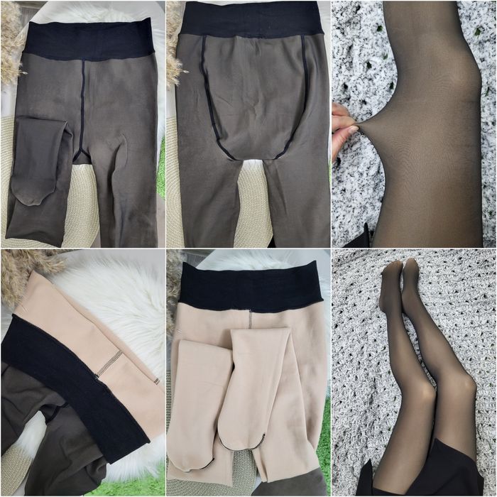 Колготки з імітацією, колготи утеплені, на хутрі, флісі, одна полоса