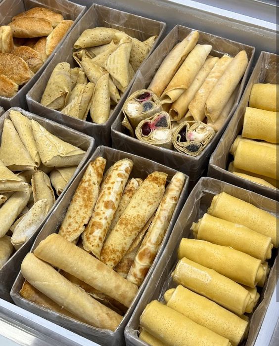 Блинчики готовые, бендерики, хинкали, вареники