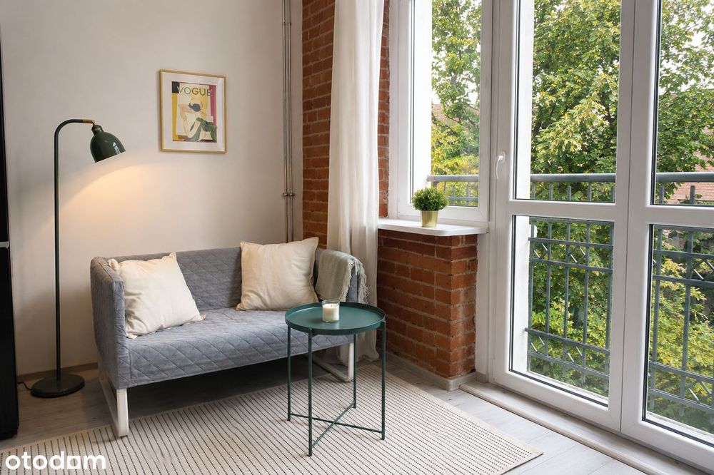Klimatyczne mieszkanie obok Manufaktury - CO miejskie, balkon i widok
