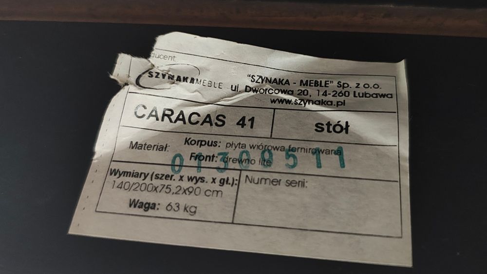Stół do salonu, rozkładany