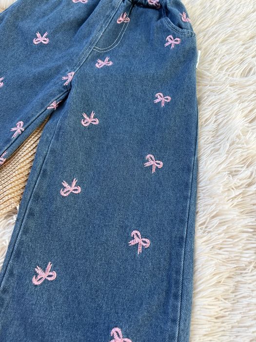 Джинси палацо з бантиками для дівчинки 98, 104, 110