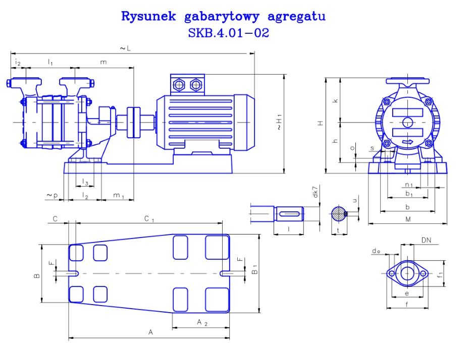 Pompa Hydroforowa SKB 4.02 1,5kW 230V lub 400V Grudziądzka