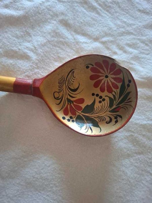 Colher de madeira tradicional russa vintage
