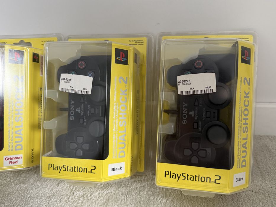 Kontroler Sony Playstation | Dualshock 2 | 100% Oryginalny | NOWY | PS2 | Rarytas | Czarny | Czerwony Kryształowy | Pad
