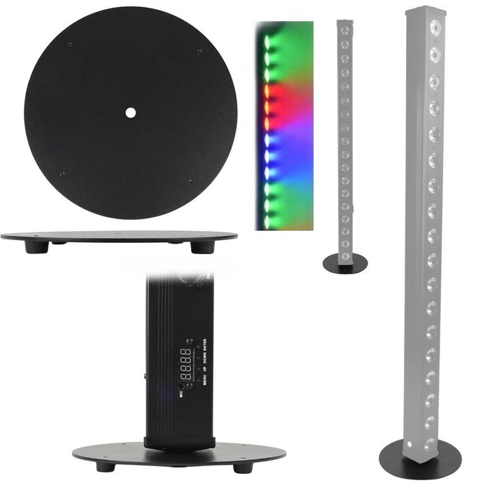 Solidny okrągły statyw pod listwę belkę LED BAR w pozycji pionowej HIT