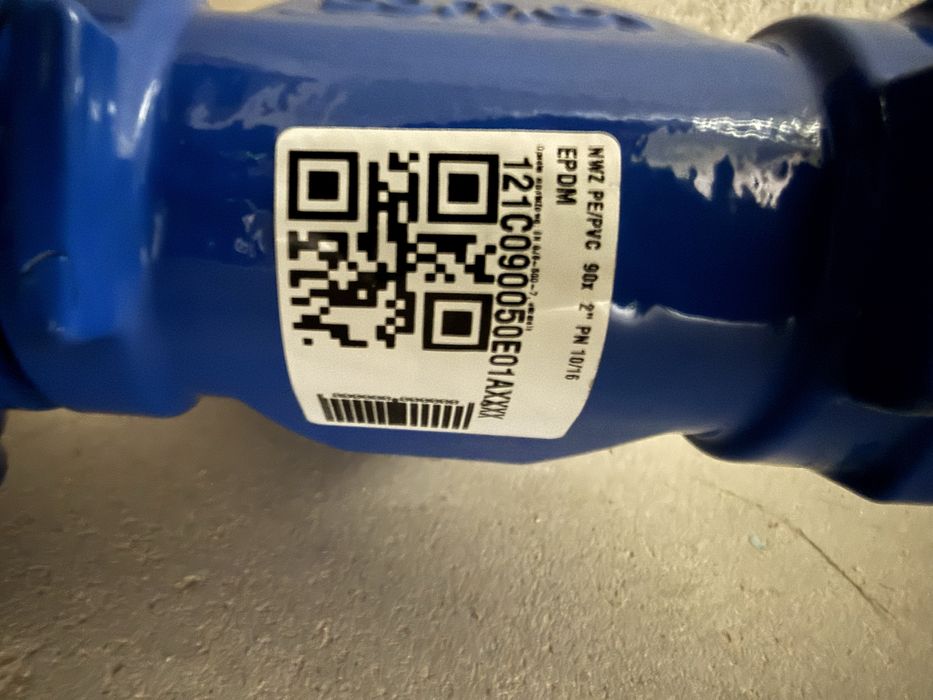 Zasuwa Miękouszczelniona DN50 PN16 DOMEX z Nawiertką DN90 - Nowa