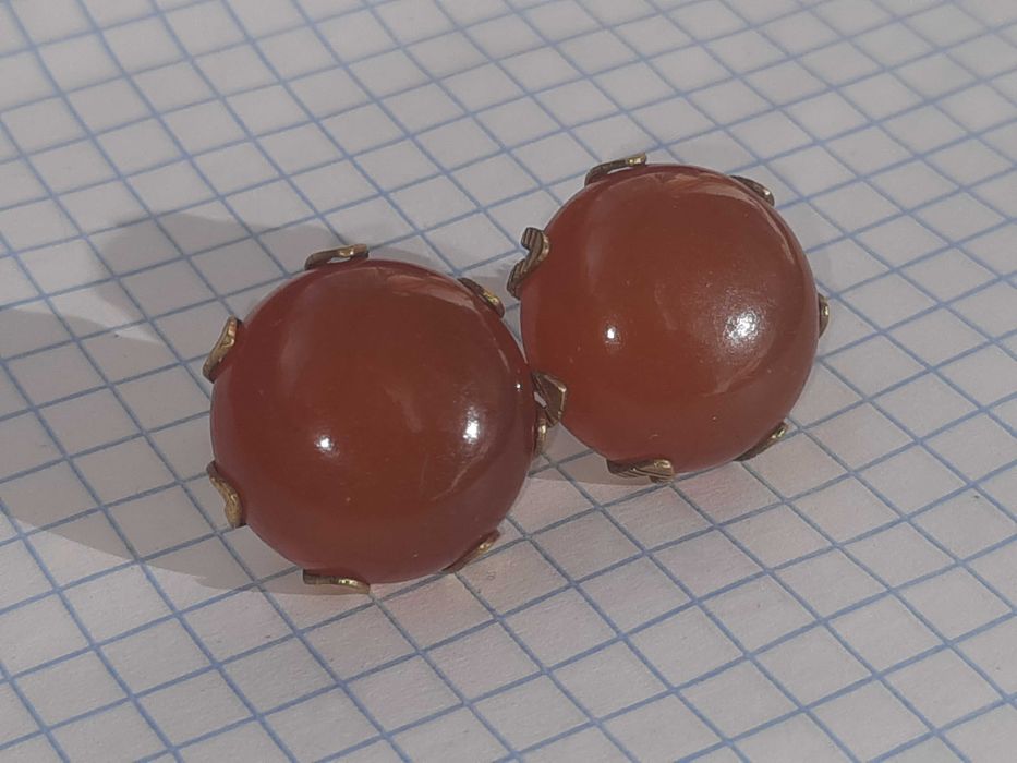 Серьги янтарные из СССР