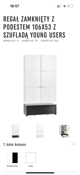 Regał szafki Vox szuflada