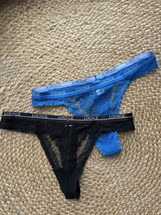 2 majtki M czarne i niebieskie