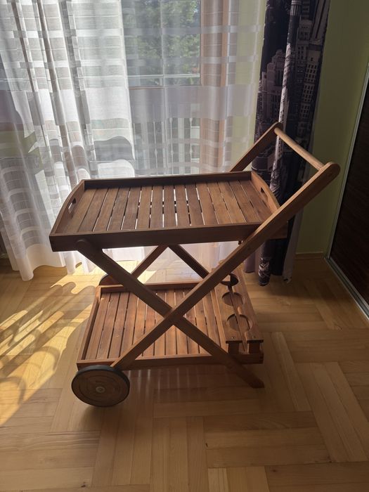 Barek ogrodowy drewniany wózek serwisowy barowy