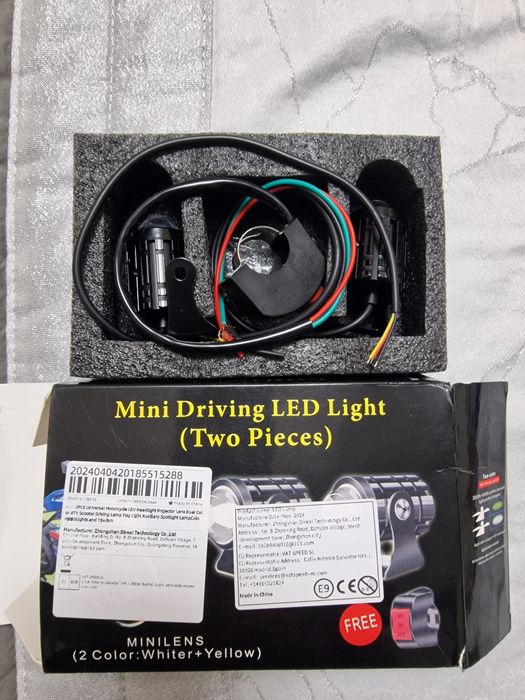 Faróis led nevoeiro mota