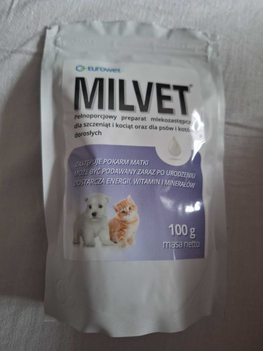 Sprzedam mleko w proszku dla małych kotków Milvet.