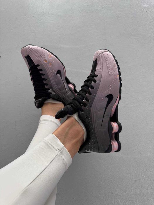 (БЕЗ ПЕРЕДОПЛАТИ) Nike Shox R4 Sakura найк шокс сакура білі рожеві кросівки сітка
