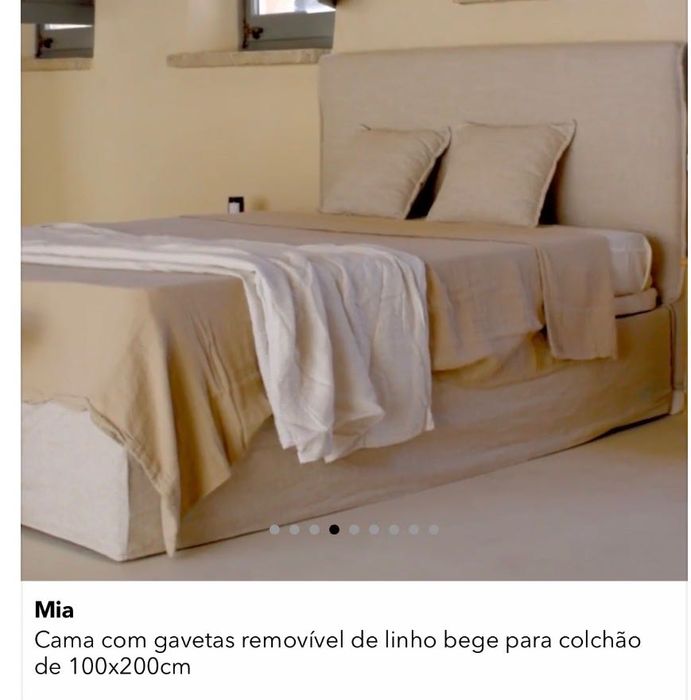Cama nova DECOWOOD, modelo Mia para colchão 100x200