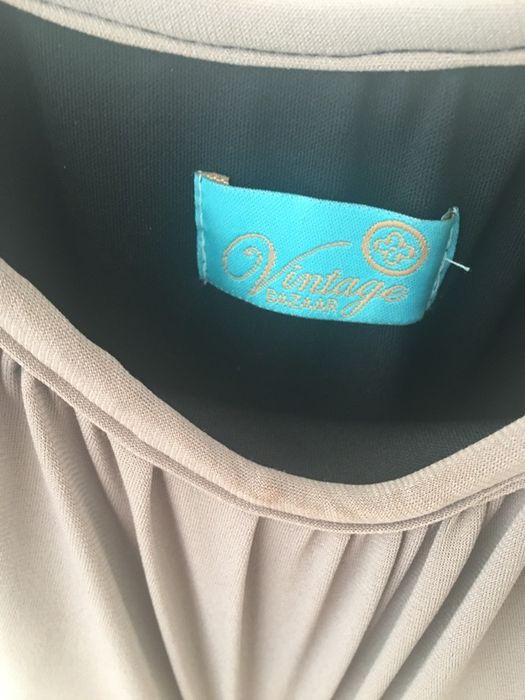 Vestido com folhos Vintage Bazaar