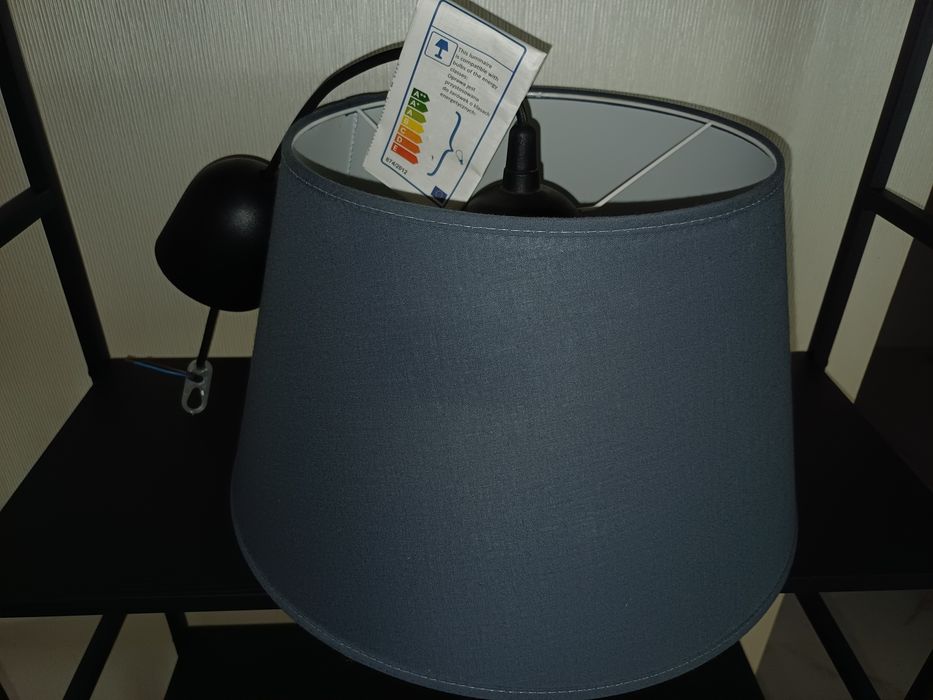 Lampa sufitowa jasny szary klosz