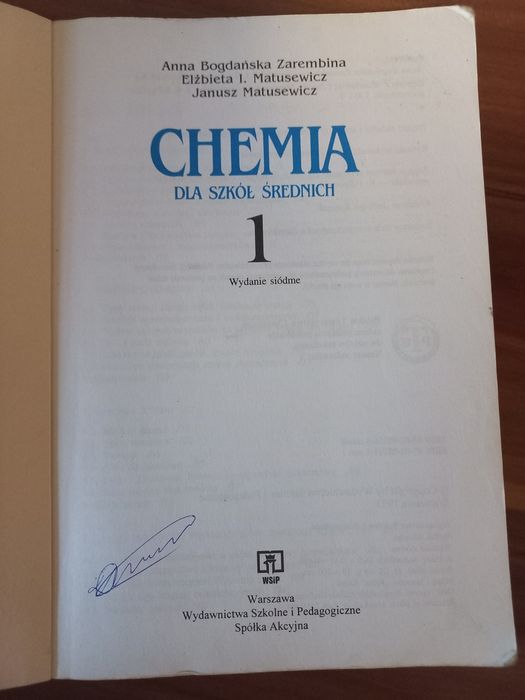 Chemia dla szkół średnich 1 WSIP