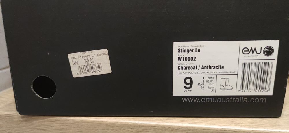 Emu Stinger Lo Charcoal/Anthracite r.40