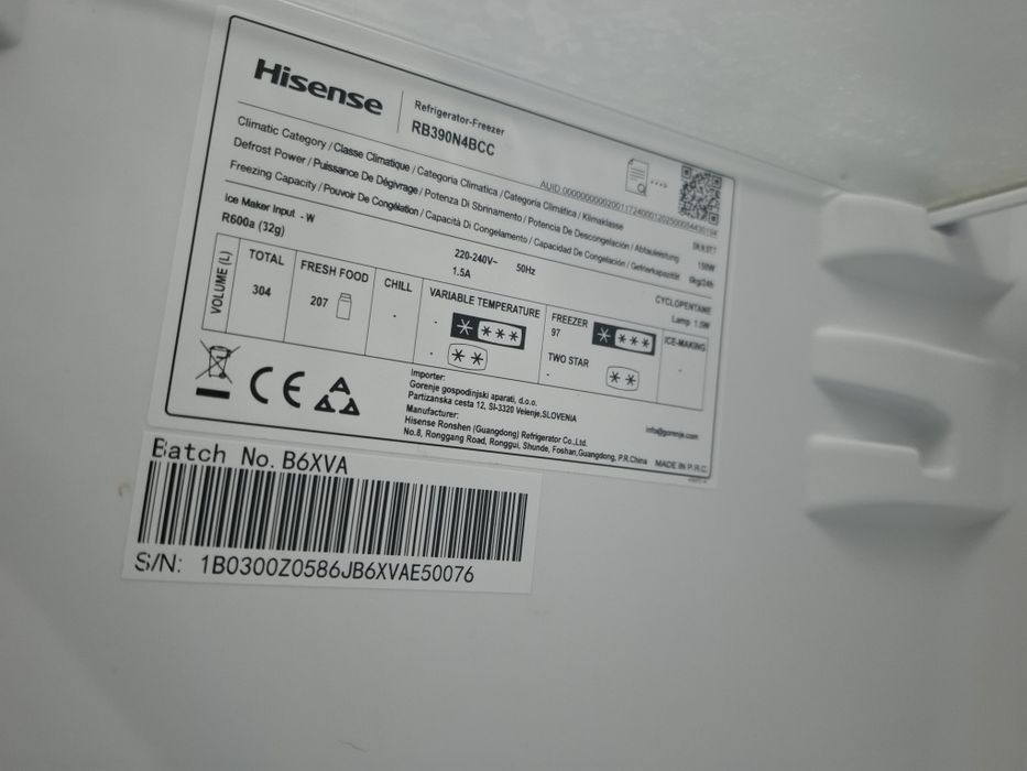 Combinado Hisense RB390N4BCC no frost