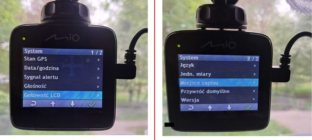 Kamera wideorejestrator Mio 538 z GPS