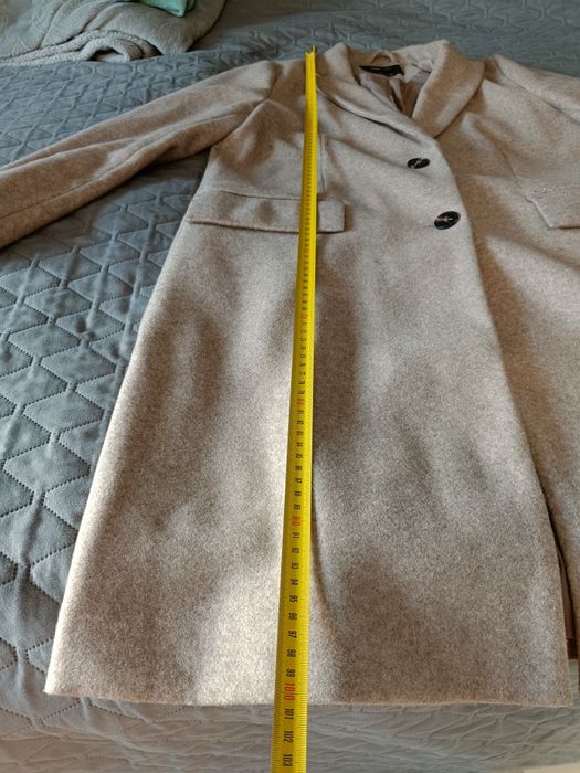 Płaszcz beżowy ciemny Sinsay xl