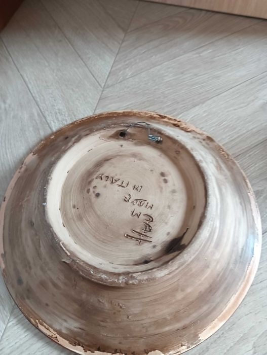 Talerz ceramiczny wiszący ludowy
