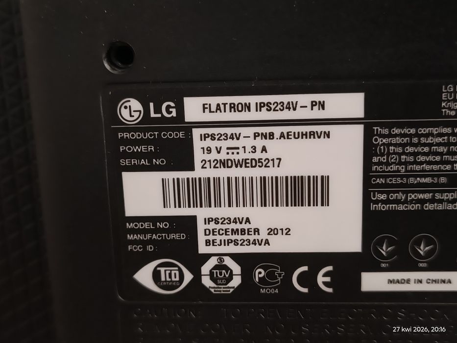 Monitor LG 23 cale  LED HDMI