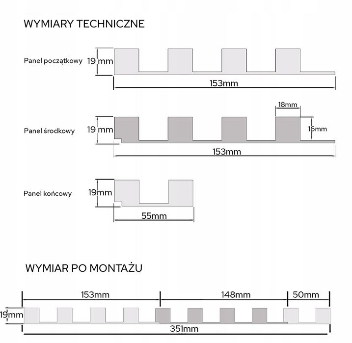 Lamele Ścienne MDF Dekoracyjne Panele Próbka - Kolory Do Wyboru