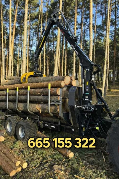 PALMS 10D 5.75 przyczepa leśna zrywkowa 10 ton żuraw 7.5m PROMOCJA