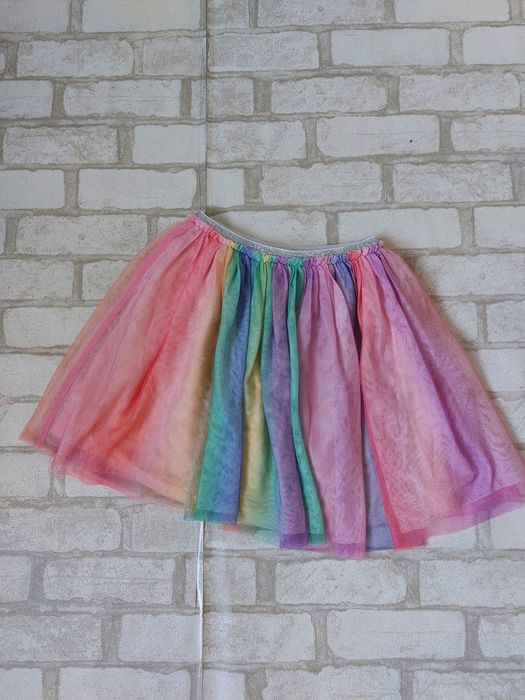 Нарядная юбка пачка радужная на девочку с фатина