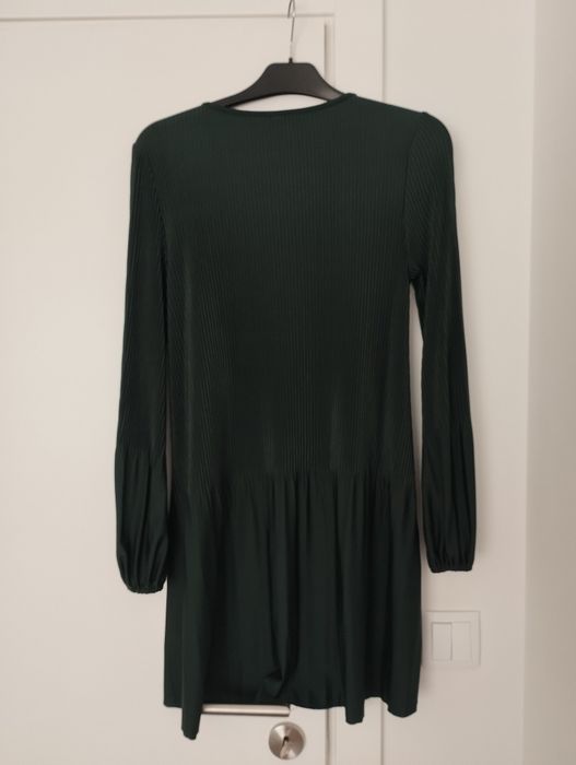 Vestido midi verde escuro