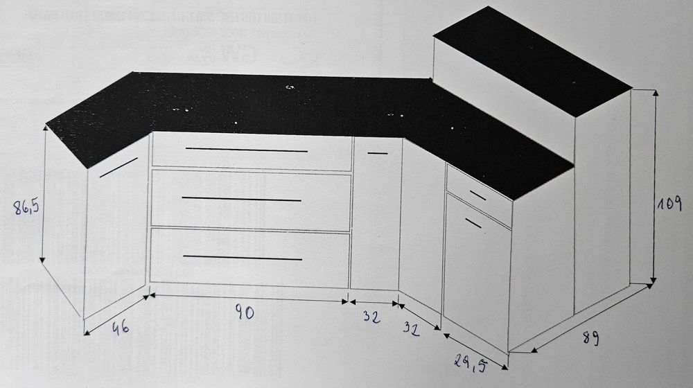 Meble kuchenne białe, połysk