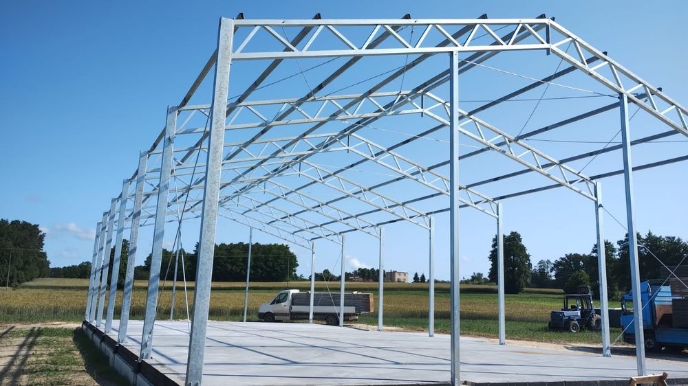 Konstrukcja stalowa 12.36x24m nowa.