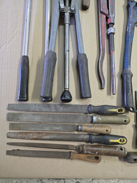 Zestaw likwidacja warsztatu pilniki klucze młotki nitownice hebel