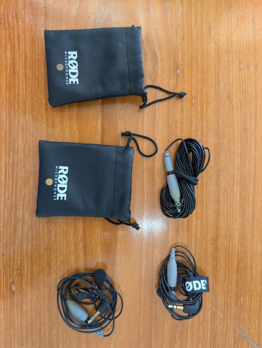 2x Microfones de Lapela RØDE SmartLav+ + Extensão – Excelente Estado