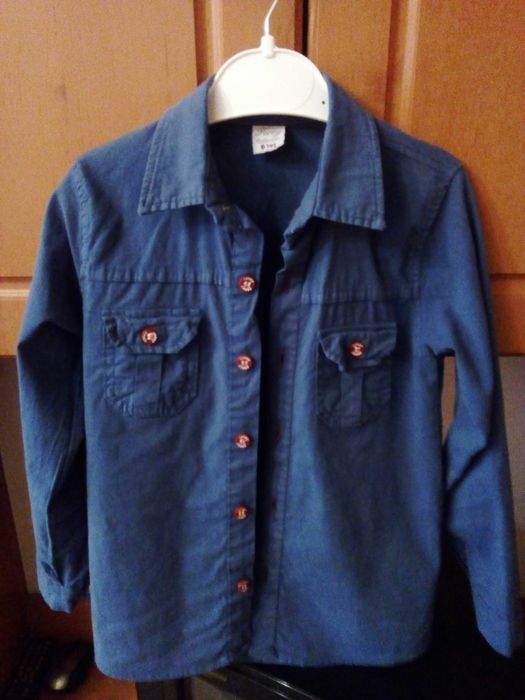 Рубашка синя на хлопчика