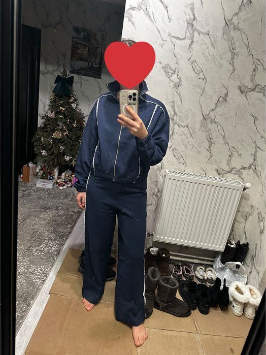 Костюм zara m з рюшами котон