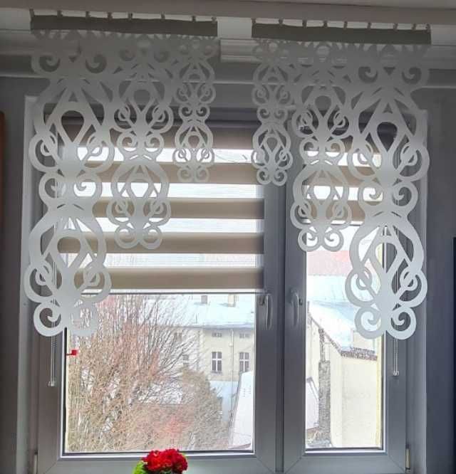 Firana panel ekranowy 60x100 cm żakard dekoracja okienna 2 sztuki