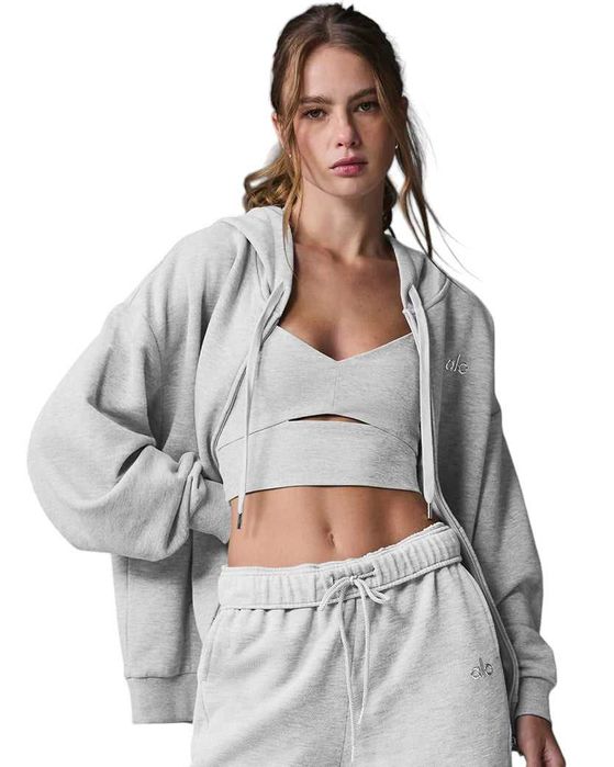 Худі Alo Yoga Accolade Full Zip Hoodie Grey