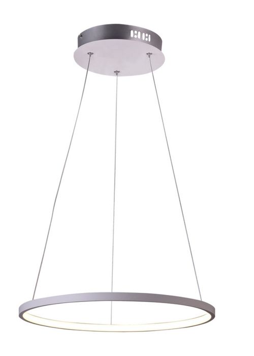 Lampa okrągła 40cm chrom wisząca 2 szt LED ring