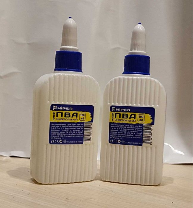 Клей-пістолет + стрижні (11 та 7мм) + Клей ПВА