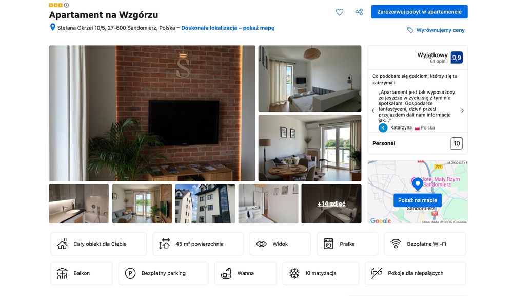 Apartament na Wzgórzu Sandomierz