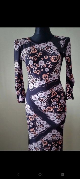 Sukienka by o La La s bratki MIDI nowa