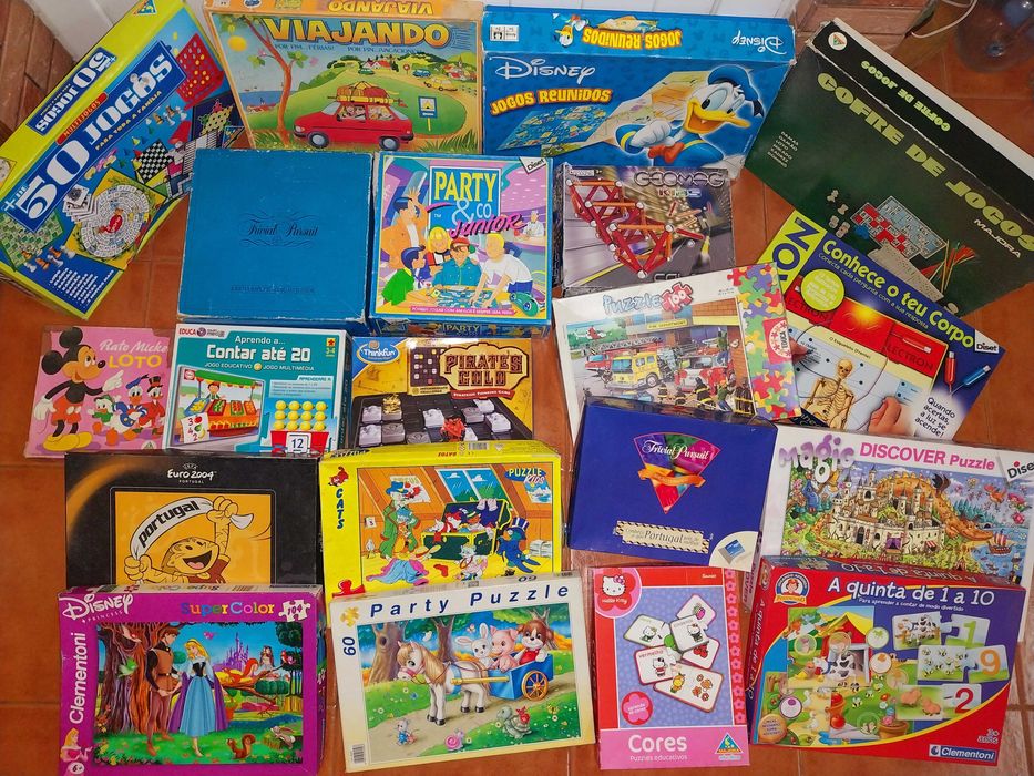 Jogos e Puzzles Antigos - Lote