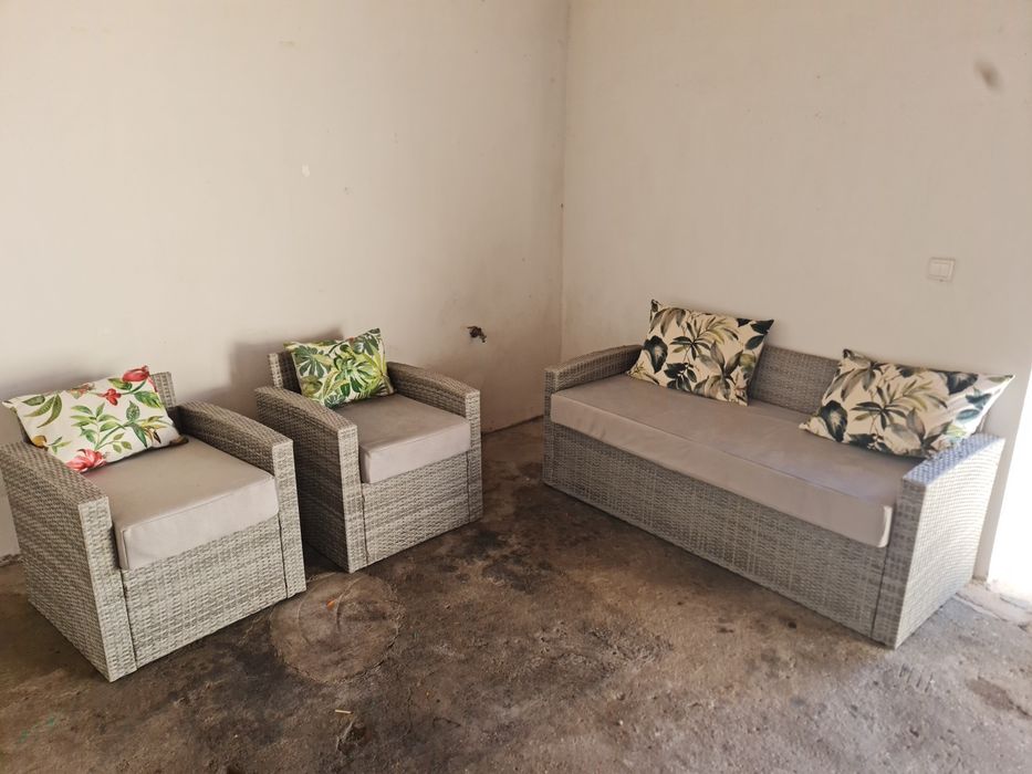Conjunto sofás de jardim