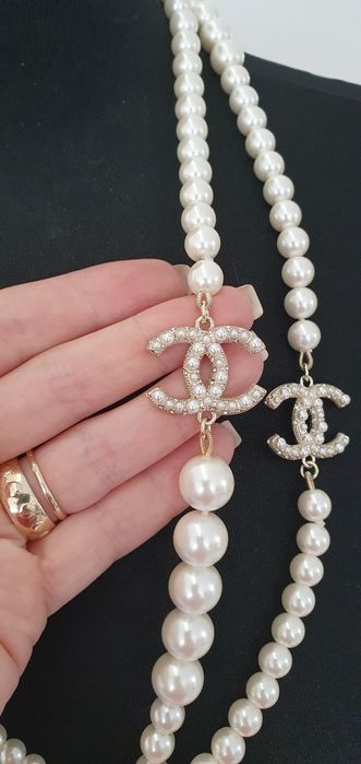 Naszyjnik perły chanel Cc jakość premium