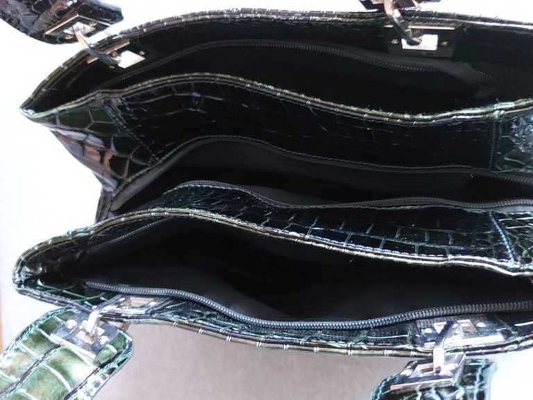 Torebka zielony krokodyl