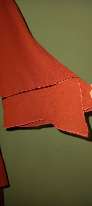 Sukienka ciemne bordo cegła z bolerkiem